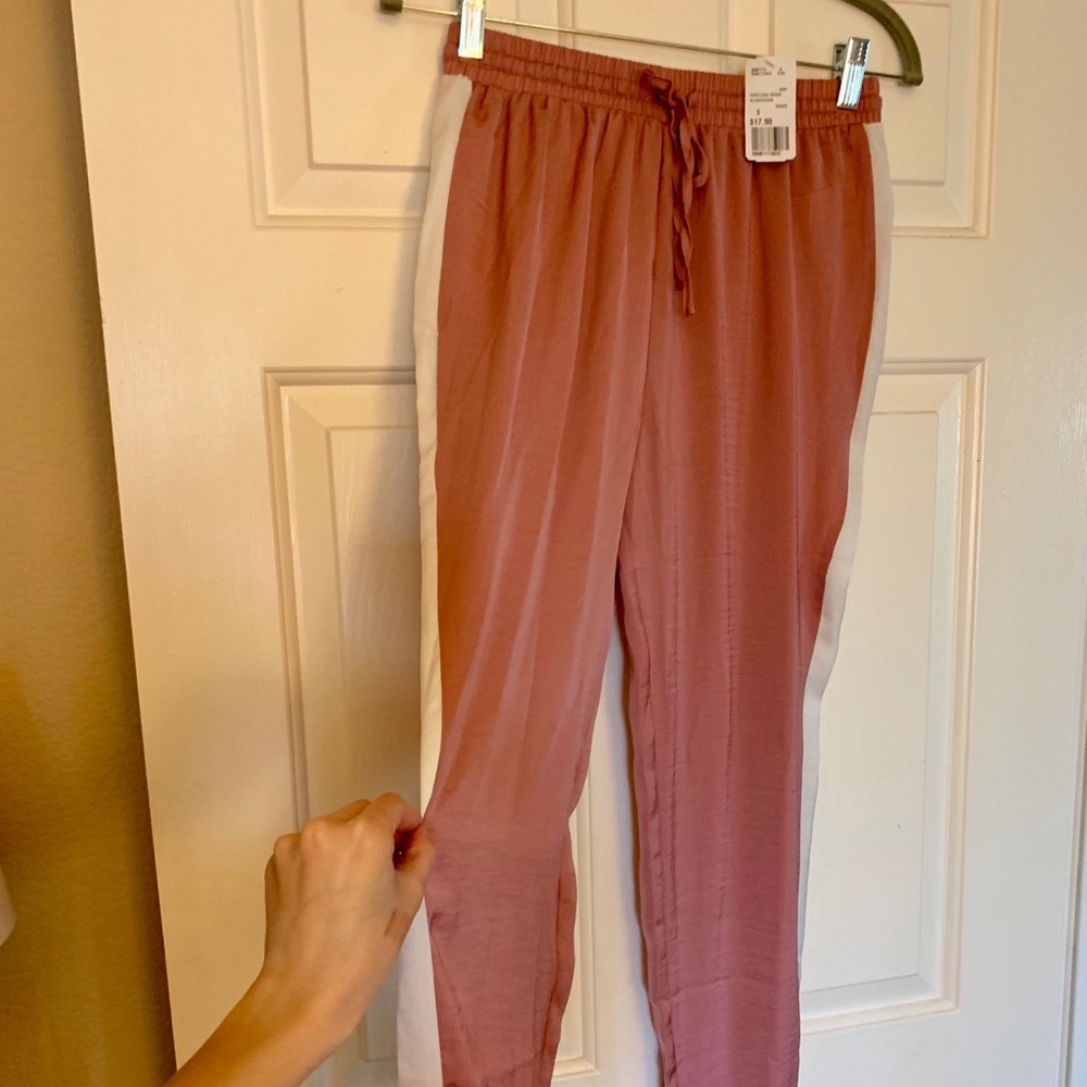 Silk Pant/long blush/cream joggers